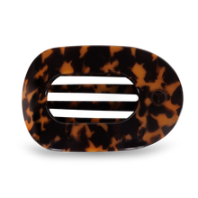 Load image into Gallery viewer, Teleties Large Round Flat Hair Clip | Tortoise