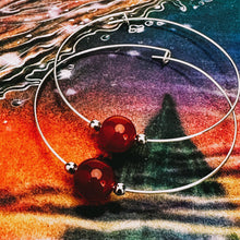 Load image into Gallery viewer, &LIVY Gemstone Hoop Earrings | Carnelian