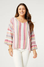 Load image into Gallery viewer, Coco + Carmen - Millicent Ruffle Sleeve Top - Pink/Mint