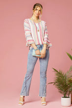 Load image into Gallery viewer, Coco + Carmen - Millicent Ruffle Sleeve Top - Pink/Mint