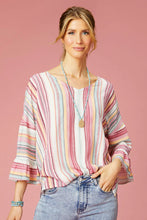 Load image into Gallery viewer, Coco + Carmen - Millicent Ruffle Sleeve Top - Pink/Mint