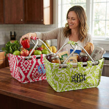 Load image into Gallery viewer, Large Market Tote - Lime Floral