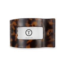 Load image into Gallery viewer, Teleties Medium Rectangle Flat Hair Clip | Tortoise