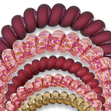 Load image into Gallery viewer, Spiral Hair Coils | Mixed Pack | Burgundy Bliss Hair Ties