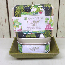 Load image into Gallery viewer, Holiday Tree Candle & Soap Dish Kit - Christmas Gift Set