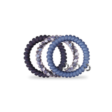 Load image into Gallery viewer, Spiral Hair Coils | Small | Midnight Rain Hair Ties