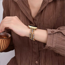 Load image into Gallery viewer, Sterling Gold Stretch Apple Watch Strap by Cape Diablo - Small