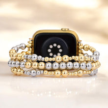 Load image into Gallery viewer, Sterling Gold Stretch Apple Watch Strap by Cape Diablo - Large