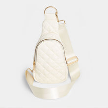 Load image into Gallery viewer, Coco + Carmen Rhea Puffer Cross Body Sling Bag - Winter White