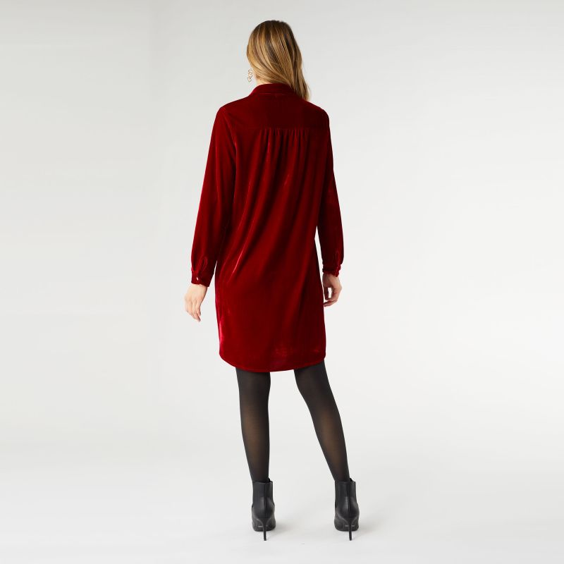 Coco + Carmen Stella Velour Button Front Dress