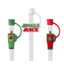 Load image into Gallery viewer, Swig Life Mega Mug Christmas Straw Topper Set -Jingle Juice