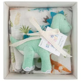 Load image into Gallery viewer, Stephen Joseph - Muslin Blanket & Stuffed Animal - Dino