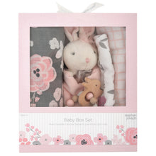 Load image into Gallery viewer, Stephen Joseph - Baby Box Set - Charcoal Flower/Bunny