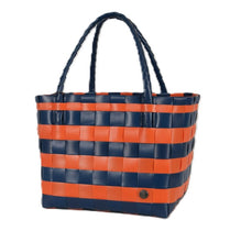 Load image into Gallery viewer, Handed By - Spirit Dark Blue/Orange Stripes Recycled Tote