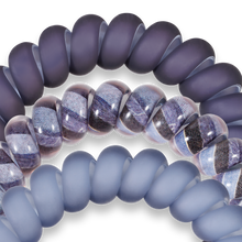 Load image into Gallery viewer, Spiral Hair Coils | Large | Midnight Rain Hair Ties