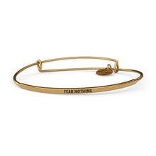 Load image into Gallery viewer, &LIVY Posy Inspirational Bangle Bracelet | "Fear Nothing"