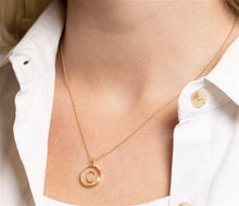 Load image into Gallery viewer, CAI Classic Clear Initial Necklace Gold