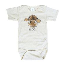 Load image into Gallery viewer, "moo." Cow Onesie