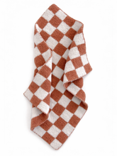 Load image into Gallery viewer, Phufy® Bliss Checkerboard Mini Blanket - Nutmeg