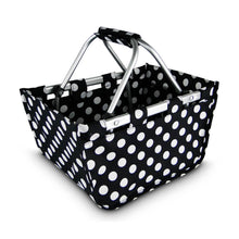 Load image into Gallery viewer, Mini Market Tote - Black & White Dot