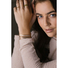 Load image into Gallery viewer, &LIVY Posy Inspirational Bangle Bracelet | "I Love You"