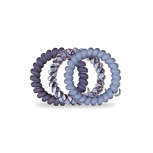 Load image into Gallery viewer, Spiral Hair Coils | Large | Midnight Rain Hair Ties