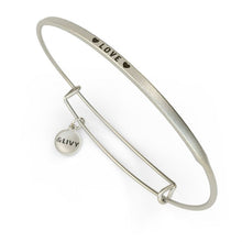 Load image into Gallery viewer, &LIVY Posy Inspirational Bangle Bracelet | "Love Hearts"