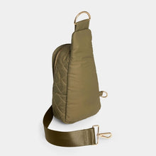 Load image into Gallery viewer, Coco + Carmen Rhea Puffer Cross Body Sling Bag - Olive