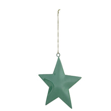 Load image into Gallery viewer, Enamel Star Ornament | 6" Green