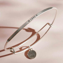Load image into Gallery viewer, &LIVY Posy Inspirational Bangle Bracelet | "Love Hearts"