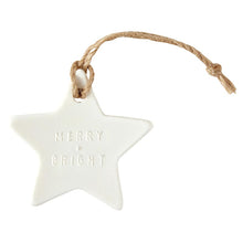 Load image into Gallery viewer, Ceramic Ornament in Gift Box | Merry & Bright Star