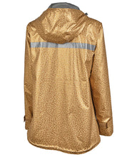 Load image into Gallery viewer, Charles River - New Englander Women's Rain Jacket - Gold Leopard