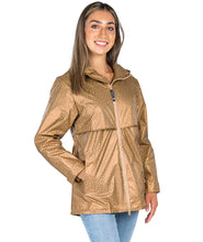 Load image into Gallery viewer, Charles River - New Englander Women's Rain Jacket - Gold Leopard