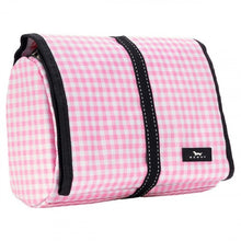 Load image into Gallery viewer, Scout Beauty Burrito toiletry bag that hangs up and folds and rolls up when not in use in Victoria Checkham.