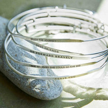 Load image into Gallery viewer, &amp;LIVY Posy Inspirational Bangle Bracelet | &quot;Trust in God&quot;

