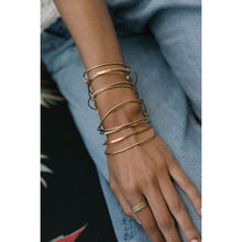 Load image into Gallery viewer, &amp;LIVY Posy Inspirational Bangle Bracelet | "Your Smile Lights Up The World"
