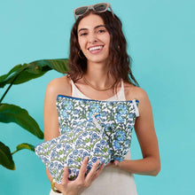Load image into Gallery viewer, Canvas Pouch - Blaire Blue
