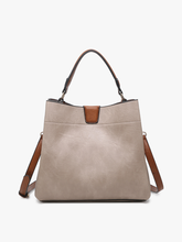 Load image into Gallery viewer, Jen &amp; Co M1951 Tati Monogrammable Satchel w/ Shoulder Strap
