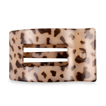 Load image into Gallery viewer, Teleties Large Rectangle Flat Hair Clip | Blonde Tortoise

