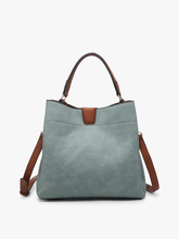 Load image into Gallery viewer, Jen &amp; Co M1951 Tati Monogrammable Satchel w/ Shoulder Strap
