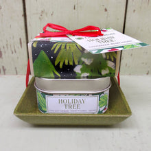 Load image into Gallery viewer, Holiday Tree Candle &amp; Soap Dish Kit - Christmas Gift Set
