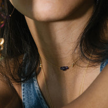 Load image into Gallery viewer, &amp;Livy - Hyevibe Multi Gemstone Necklace - Amethyst/Gold
