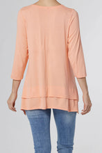 Load image into Gallery viewer, Coco + Carmen - Double Layer Tunic - Soft Coral
