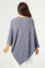 Load image into Gallery viewer, Coco + Carmen - Selene Supersoft Ribbed Poncho - Heather Blue
