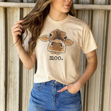 Load image into Gallery viewer, "moo." Cow Adult Tee
