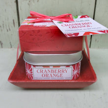 Load image into Gallery viewer, Cranberry Orange Candle &amp; Soap  Dish Gift Kit - Christmas
