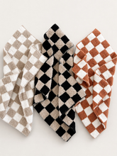Load image into Gallery viewer, Phufy® Bliss Checkerboard Mini Blanket - Nutmeg
