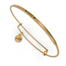 Load image into Gallery viewer, &amp;LIVY Posy Inspirational Bangle Bracelet | &quot;Love Hearts&quot;
