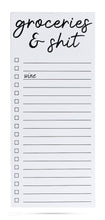 Load image into Gallery viewer, Magnetic List Pad - Groceries &amp; shit (wine)
