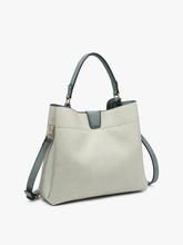 Load image into Gallery viewer, Jen &amp; Co M1951 Tati Monogrammable Satchel w/ Shoulder Strap
